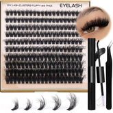 Lashbeautypro Thick 100D Cluster Lash Kits 10-18mm Individual Eyelashes