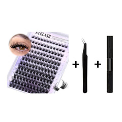 Lashbeautypro Wispy Cluster Eyelash Extensions 10-18mm DIY Individual Lashes D Curl