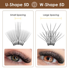 Lashbeautypro U-Shaped 5D W Premade Fans Lashes Premium Volume Eyelash Extensions