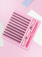30d 40d 50d Segment Diy Cluster Lashes Extensions Kit Private Label Individual Mix D Curl 8-15mm Faux Mink Fan Eyelashes