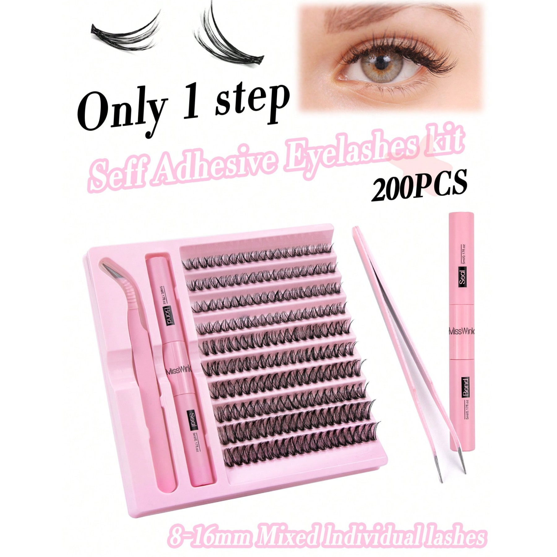 30d 40d 50d Segment Diy Cluster Lashes Extensions Kit Private Label Individual Mix D Curl 8-15mm Faux Mink Fan Eyelashes