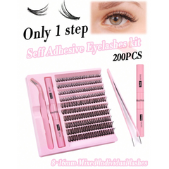 30d 40d 50d Segment Diy Cluster Lashes Extensions Kit Private Label Individual Mix D Curl 8-15mm Faux Mink Fan Eyelashes