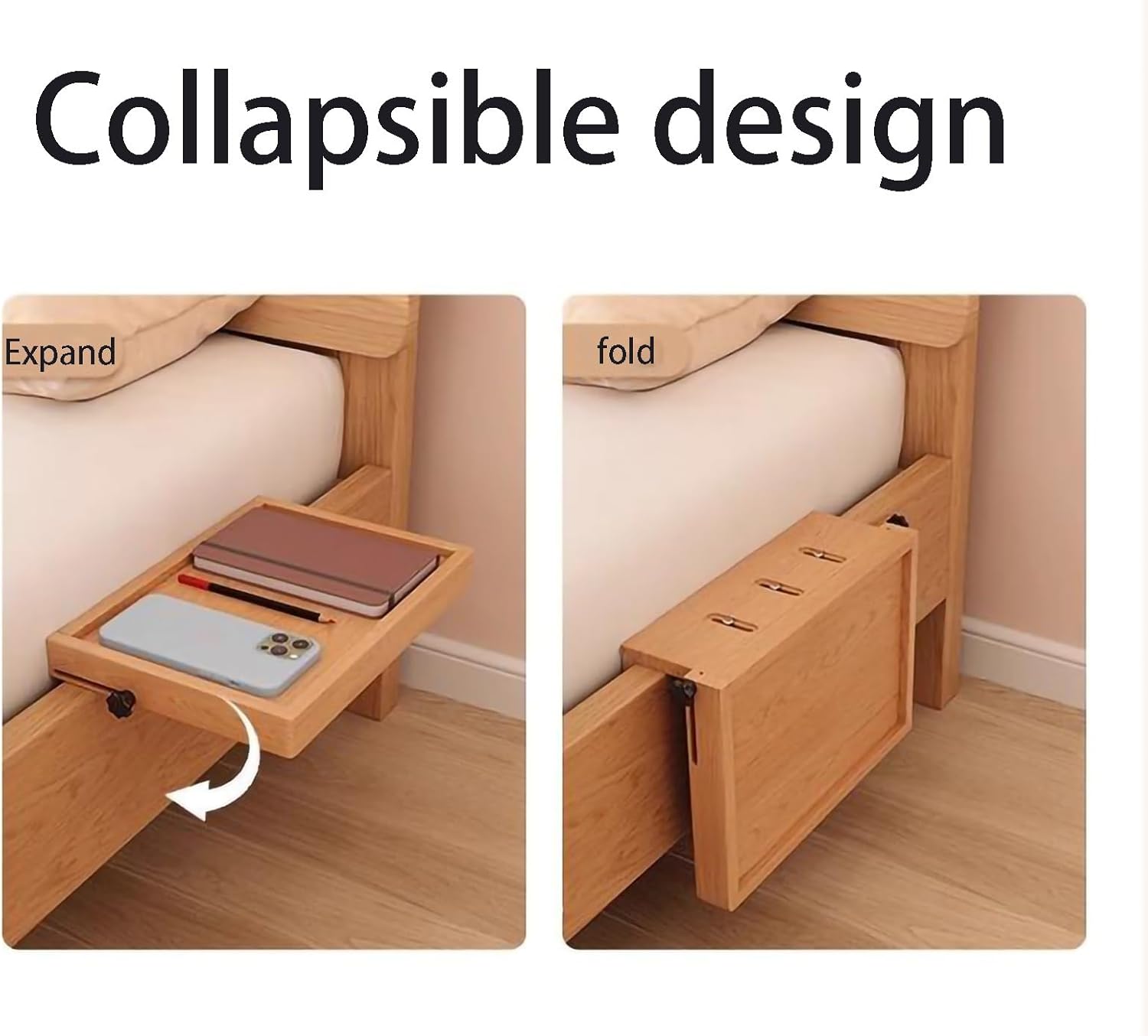 Simple Wall-mounted Foldable Bedside Table to Replace The Bedside Table for Storage Racks And Water Cups