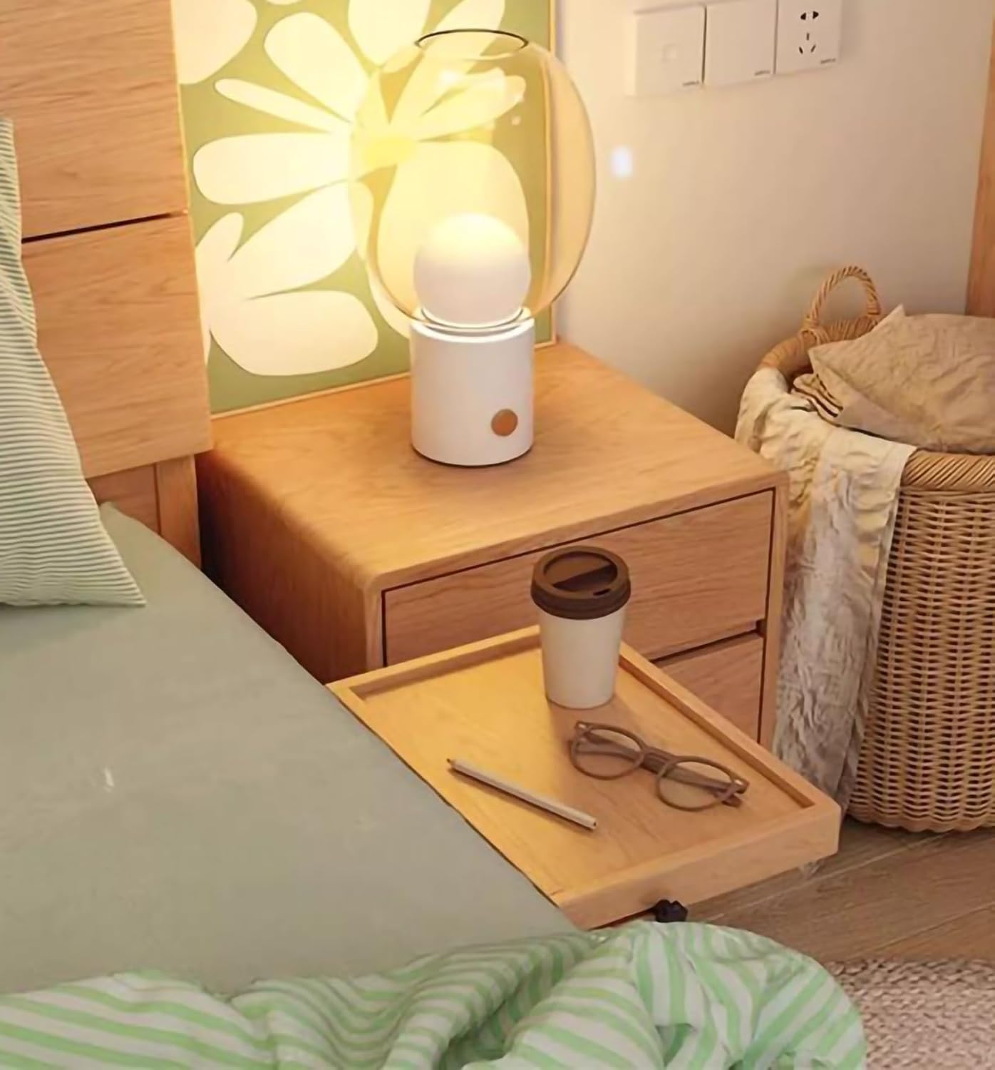 Simple Wall-mounted Foldable Bedside Table to Replace The Bedside Table for Storage Racks And Water Cups