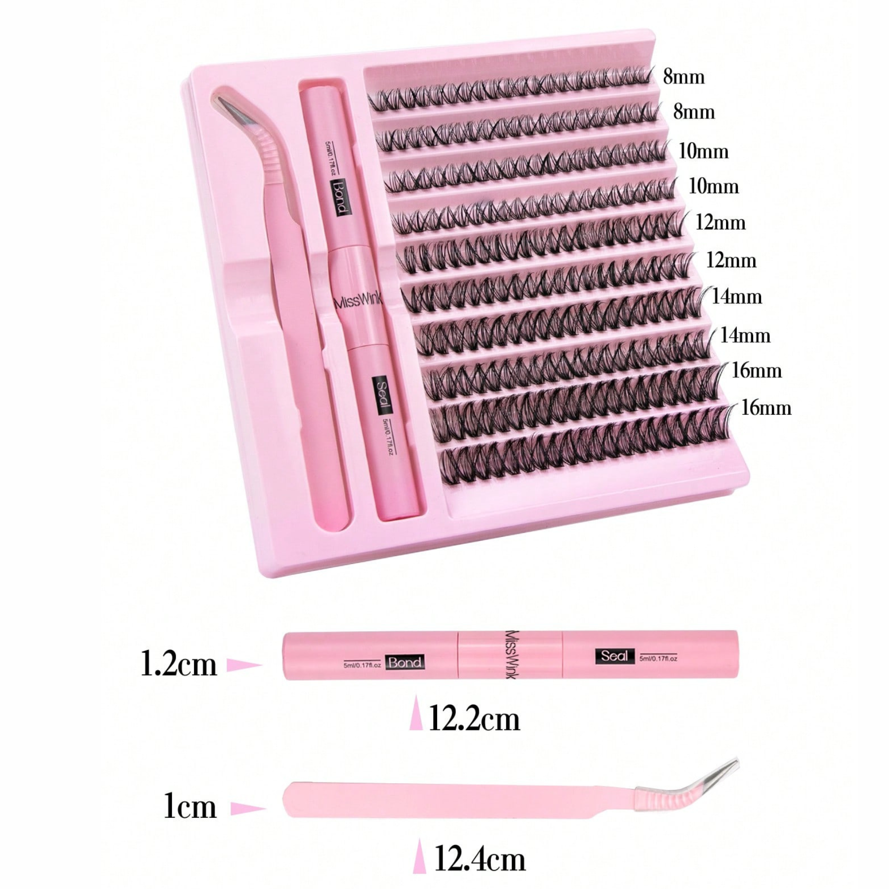 30d 40d 50d Segment Diy Cluster Lashes Extensions Kit Private Label Individual Mix D Curl 8-15mm Faux Mink Fan Eyelashes