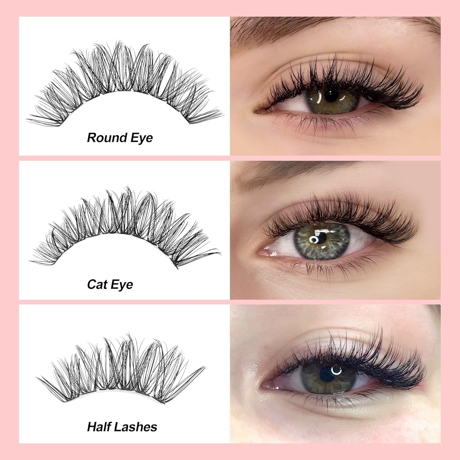 30d 40d 50d Segment Diy Cluster Lashes Extensions Kit Private Label Individual Mix D Curl 8-15mm Faux Mink Fan Eyelashes