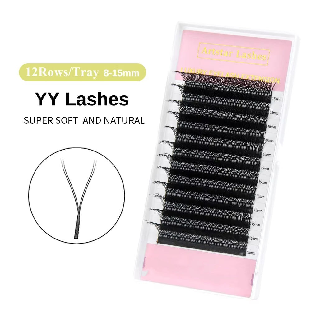 Lashbeautypro 2D Y-type Wispy Lashes Two Tip Premade Fans YY Eyelash