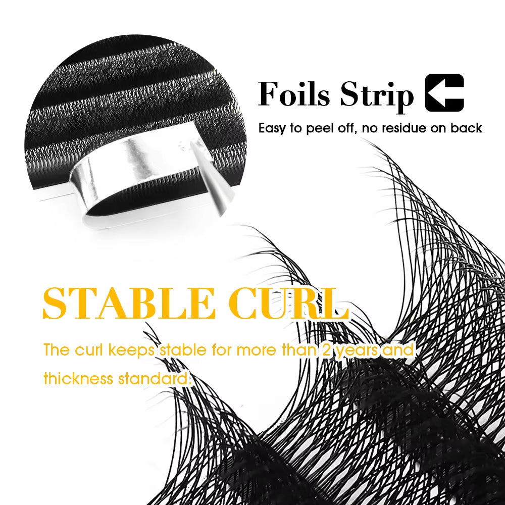 Lashbeautypro W-Shaped 4D Wispy Premade Fans Lashes