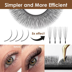 Lashbeautypro U-Shaped 5D W Premade Fans Lashes Premium Volume Eyelash Extensions