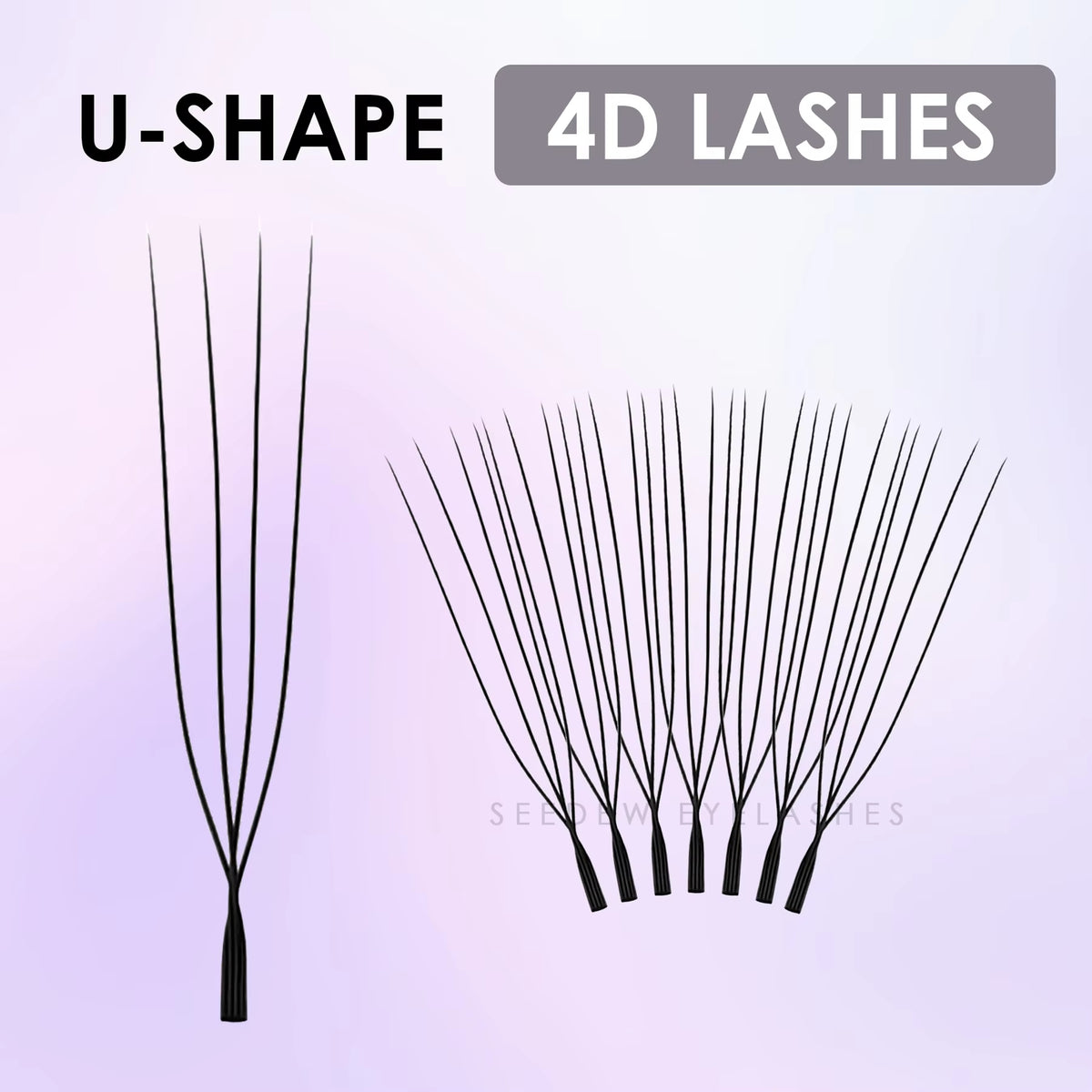 Lashbeautypro U-shaped 4D W Eyelashes Prumium Premade Fans Volume Eyelash Extensions