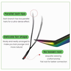 U Shape Eyelash Extension Premade Fans U tupe-YY Lashes